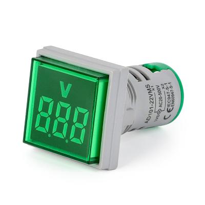 China Yellow LED Digital Voltmeter Panel Indicator Square Panel AD101-22VMS for sale