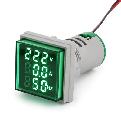 China AD101-22VAHZS Waterproof Green 3-in-1 Display Voltmeter Ammeter Frequency Meter for sale