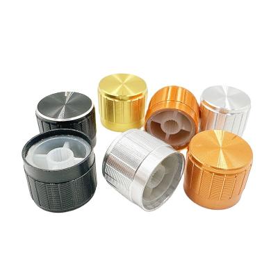 China Factory Direct Sales 30x17mm Aluminum Alloy Metal Oxidation Aluminum Knob Audio Control Knob for sale