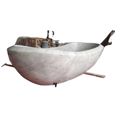 China Freestanding Stone Bathtub in Modern Shoe Free Soaking Acrylic Bathtub by Marble Materials for sale