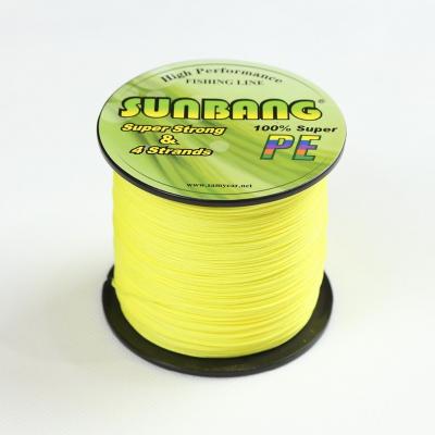 China OEM Float Locator Accept 100M Fluo-Yellow Fishing Line 4 Strands Braided Fishing Line for sale