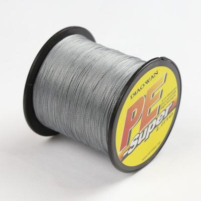 China Float Marker Line 100M Gray 4 Strands Braided Fishing Tackle Sea Fishing Line for sale