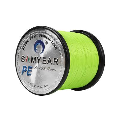 China 100% Strands Material 8 PE Material Japan PE Fiber High Abrasion Braided Fishing Line 100% for sale