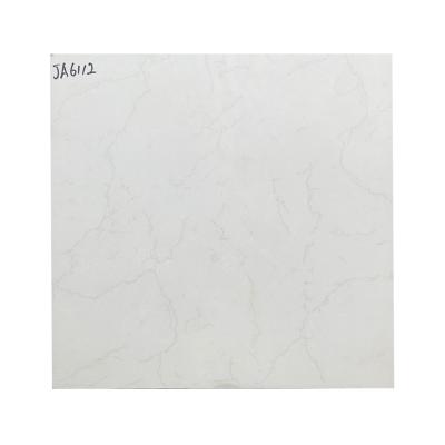 China Manufacturer supply soluble salt white color random grey waves porcelanato polished tiles 60x60 for sale