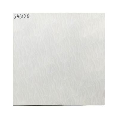 China Plain Ivory colored vitrified soluble salt polished porcelain floor tile 60x60 for sale