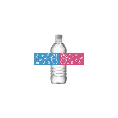 China Disposable Baby Gender Reveal Party Water Bottle Labels for sale