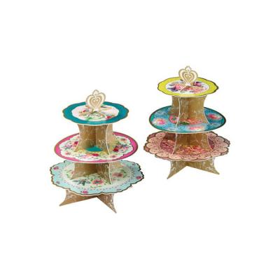 China Customer Design Disposable White Round Rustic Cake Stands Wedding for sale