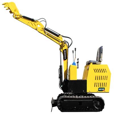 China Factory High Quality Equipment 0.8Ton 1 Ton Mini Wheel Excavator Small Excavator Loader for sale