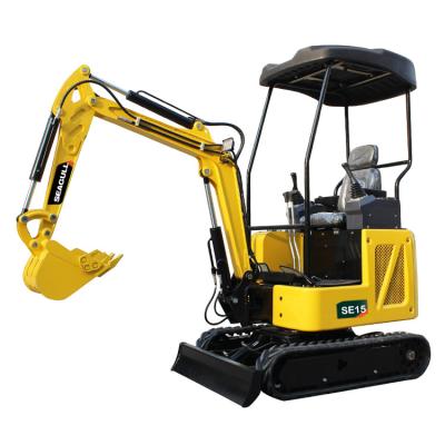 China Factory Mini Excavator Crawler Excavator SE15 Household Hydraulic Excevator 1.5 Ton Electric Excavator for sale