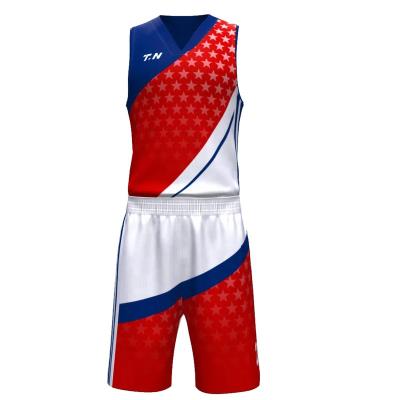 China Best Youth Basketball Shirts College Sublimation Printing Antibacterial Custom Design Basketball Tank Top for sale