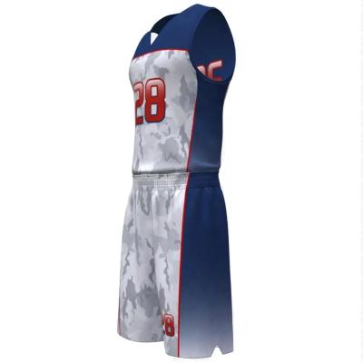 China Team Logo Design Stitched Jersey Basketball Customized Breathable Clothes Sublimation Basketball Uniform for sale