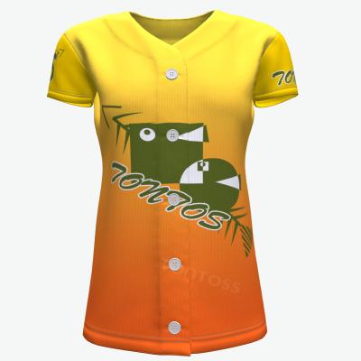 China Wholesale Custom Made Sublimation Breathable V-neck Embroidery Mesh Breathable Baseball Tank Top Uniform Shirts for sale