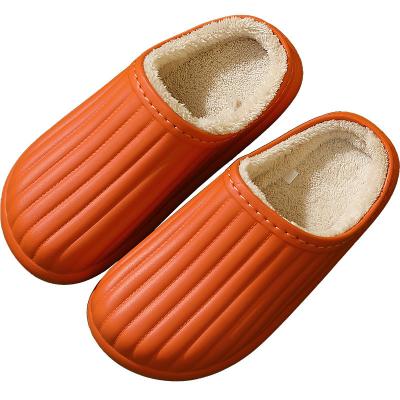 China 2020 fashion trend new arrival home autumn winter ladies waterproof upper warm men's cotton indoor soft slippers for women for sale