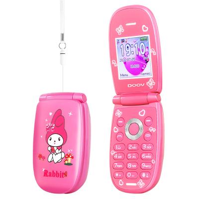 China 1.44 Inch Rabbit Student Child GSM Cute Pink Same Button Same Flip Cell Phone For Kids SIM Card Cheap Small Unlocked Small Siz Mini for sale