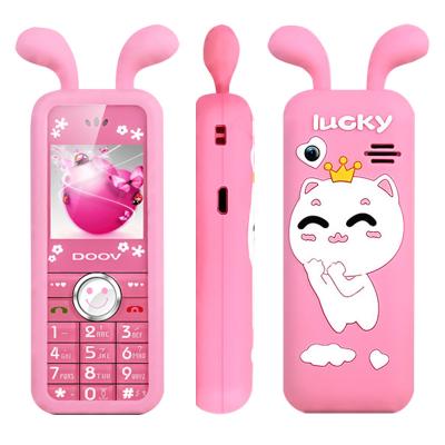 China Dual GSM 2G Kids Mobile Phone Mini Student Child Cute Pink Cat Small Keypad Feature Button SIM Card Wholesale Cheap Stock Lot for sale