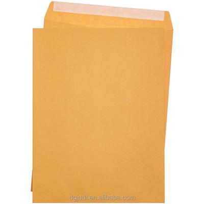 China Eco - Friendly Brown Kraft Catalog Envelope For Business With Skin And Seal Flap for sale