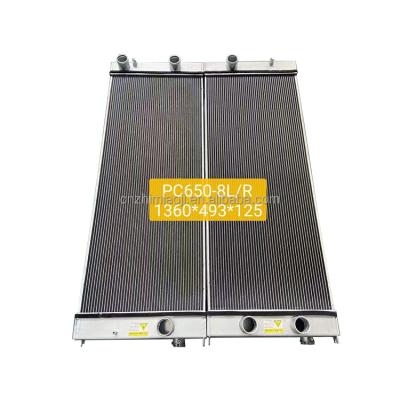 China Excavator Spare Parts Excavator Water Tanke Heater Cooling Radiator For Hydraulic PC650-8 Cooling System Radiator for sale