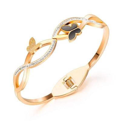 China Fashion High Fashion Women Accessories Unique Butterfly Charm Girls Jewelry 18K Gold Filled Bracelet for sale