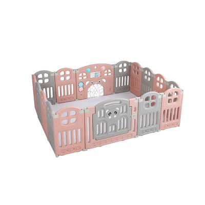 China Baby Safety Contemporary Indoor Foldable Playpen With Door Board Game Board Fence Kids Play Yard for sale