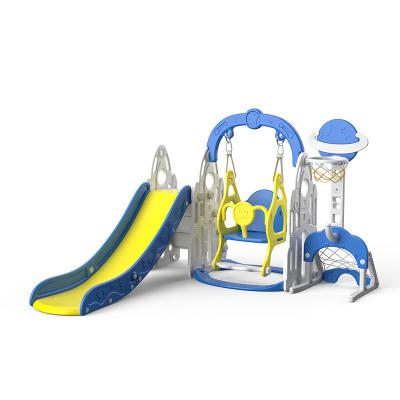 China New PE Children Indoor Plastic Slide with Swing Combination Toys Playground Slide and Swing Set for sale