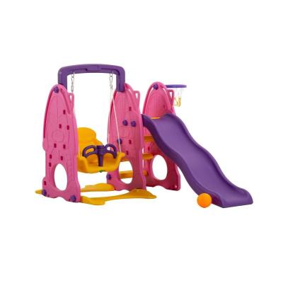 China PE Plastic Simple Design Slides Playground Slide Swing Set For Sale Indoor Kids for sale