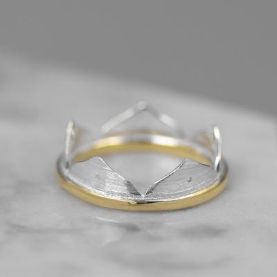 China 925 Sterling Silver Lotus Cheap Price 18K Fashion Handmade Gold Ring for sale