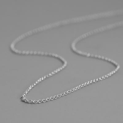 China FASHIONABLE Handmade 925 Sterling Silver 1.6MM Cable Chain Necklace Jewelry for sale