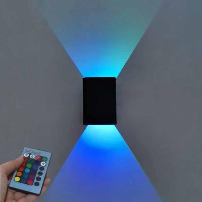 China Lighting Works Hot Sale Indoor LED Color Modeling Wall Lamp 5W With Remote Controller RGB Color For Home for sale