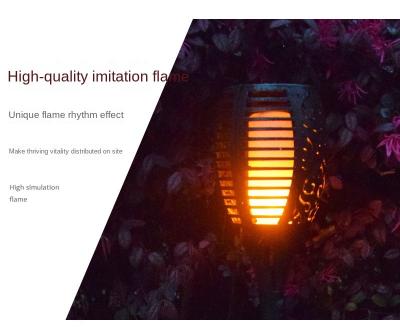 China Outdoor Garden Flame Solar Lamp Eechargeable LED Landscape Lamp Lawn Decoration Induction Torch Lamp for sale