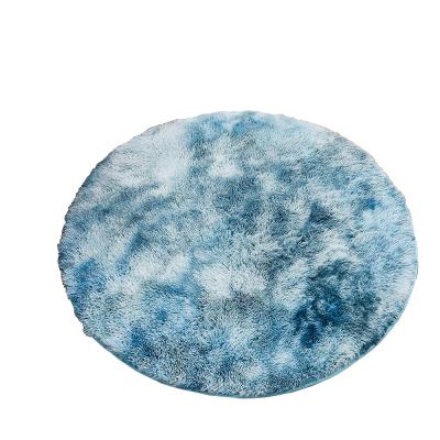 China Hot Selling Home Pile Washable Long Tie Dyed Silk-Wool Shaggy Carpet for sale