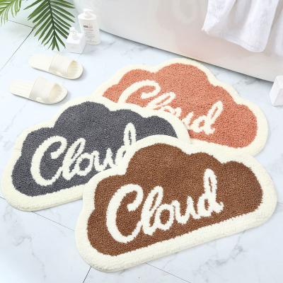 China Machine Washable Water Washable Comfort TPR Absorbent Non-Slip Bath Mat Bathroom Rug for sale