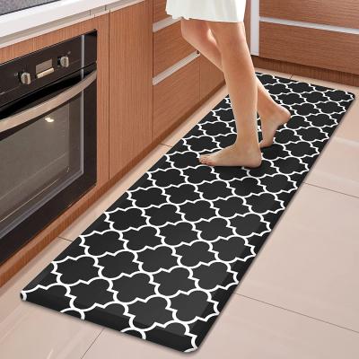 China Wholesale Washable 3D Printing Polyester Rugs And Blankets Modern Anti Slip Backing Kitchen Floor Mat For Sale for sale