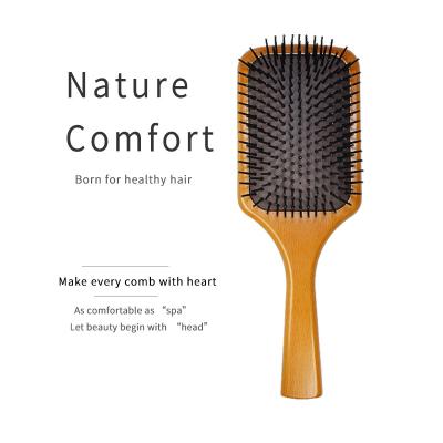 China For Home Use Natural Bamboo Comb Massage Hair Comb Set Massage Hair Brush Wooden Scalp Massage Comb for sale