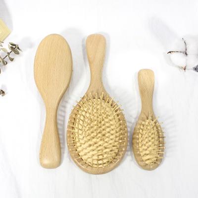 China All Wood Hair Brush Premium Bamboo Wooden Teeth Prevent Hair Loss Bamboo Comb for sale