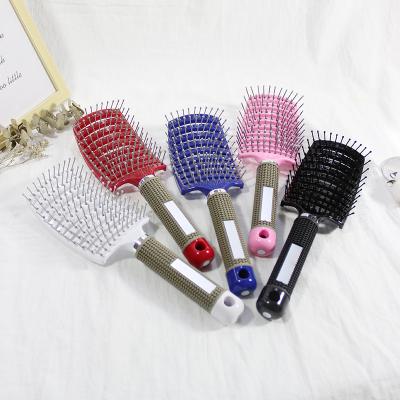 China All Color Massage Comb Nine Rows Multi Rows Comb Shape Curly Plastic Smooth Hair Comb for sale