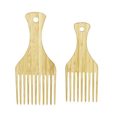 China All Popular Professional Beauty Salon Hair Comb African Bamboo Fork Comb for sale