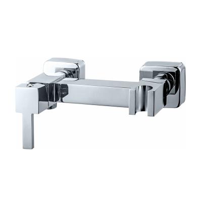 China Without diverter brass square bathtub mixer for cold and hot water distance of two install point 150mm for sale