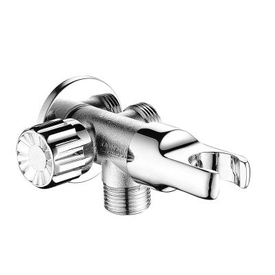 China No Turnout Brass Bathroom Mixer Tap With Stand, 1/2 Thread Angle Valve Mixer For Shower Head, Bidet Spray for sale