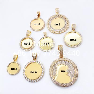 China CLASSIC Personality Pendant Iced Out Hot Sale Vvs Moissanite S925 Custom Photo Frame Pendant Hip Hop Jewelry for sale