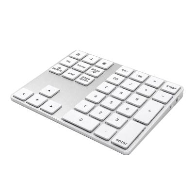 China Numeric Keypad 34 Keys Mini External 2 USB Port Laptop Easy Using Aluminum Wireless Numeric Nordic Keyboard for sale