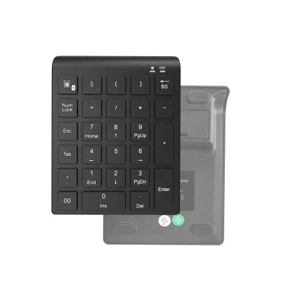 China Computer 27 Keys Mini Digital Numpad Wireless BT Black Numeric Keypad For Laptop PC Tablet Smart Phone for sale