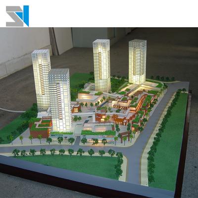 China Residential architectural 3d scale model with led warm lighting, 1/100 scale house model for sale