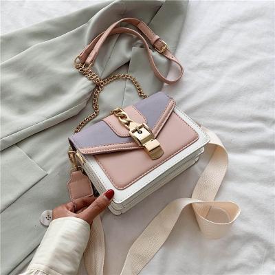 China Fashion Designer Handbags Famous Brands PU Leather Cross - Body Bag For Women New Wide Strap Shoulder Messenger Bag for sale