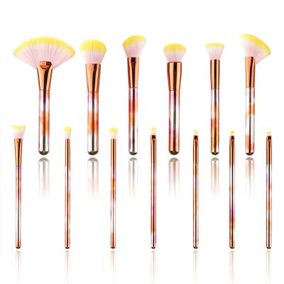 China Angular Blush Hair 13pcs Luxury High Quality Synthetic Makeup Brushes Luxury High End Personalized Makeup Brush Set for sale