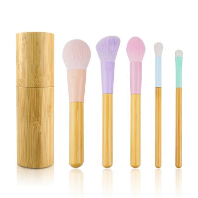 China Angular Blush High Quality Hot Selling Bamboo Makeup Brush Eco-friendly Travel Vegan Eye Handle Brush Set 11 PCS for sale