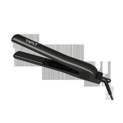 China Hotel Professional Ceramic Flat Iron LCD Temperature Control Hair Straightener Titanium for sale