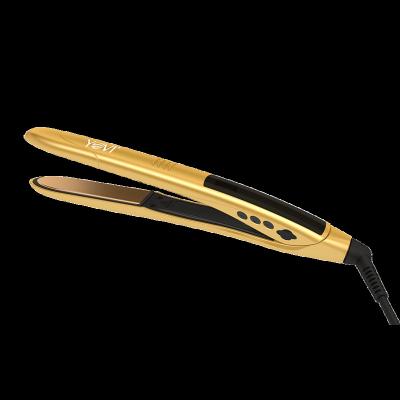 China Popular Professional Titanium Flat Iron Salon Titanium Flat Hotel LCD Display Home Use Vibration Hair Straightener for sale