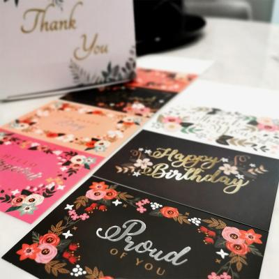 China China Wholesale Custom Funny Matching Greeting Cards, Printing Bulk Empty Boxes Set Happy Birthday / Merry Christmas Card With Envelopes for sale