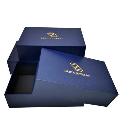 China Handmade Luxury Blue Electronic Paper Products Smart Cardboard Watch Packaging Gift Box for sale