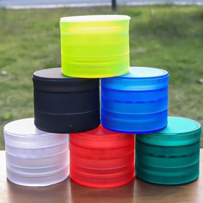 China Smoking Accessories Smoking Hand Spice Grinder Miller 5 Layers 63MM Large Herb Smoking Frosted Plastic Tobacco Grinder for sale